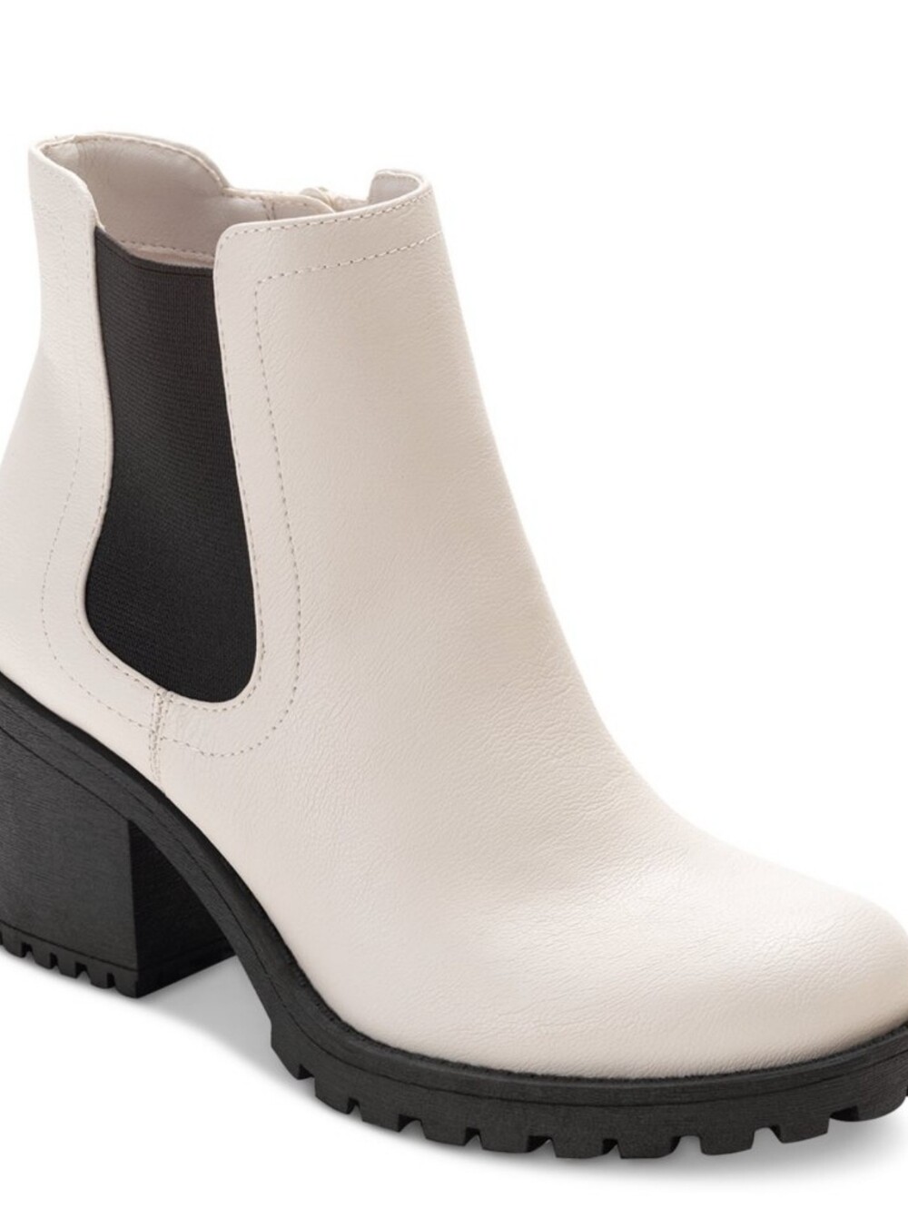 Sun + Stone Women's Morghan Lug Sole Block-Heel Chelsea Booties size 6.5